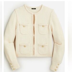 J. Crew Cream Cardigan Sweater